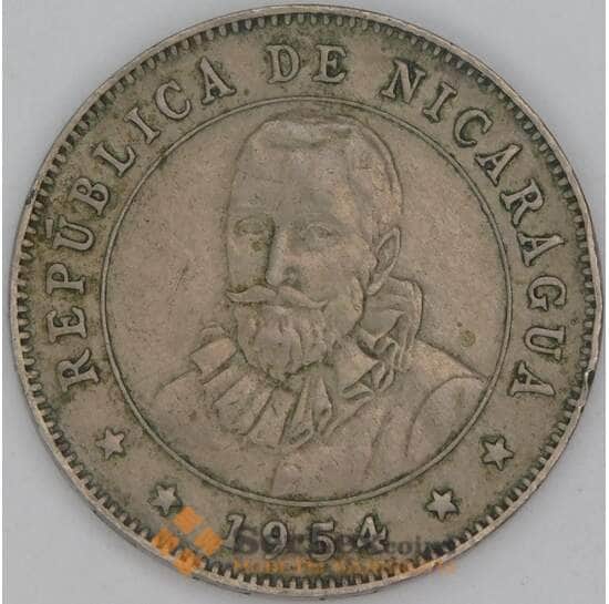Никарагуа 25 сентаво 1954 КМ18.1 VF арт. 7229