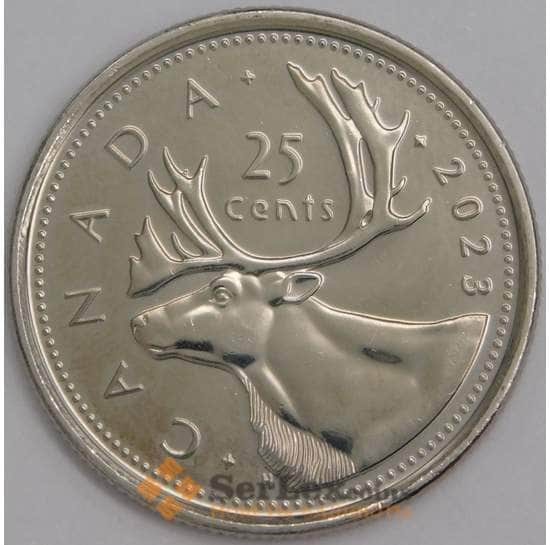 Канада монета 25 центов 2023 UNC Карл III арт. 47590
