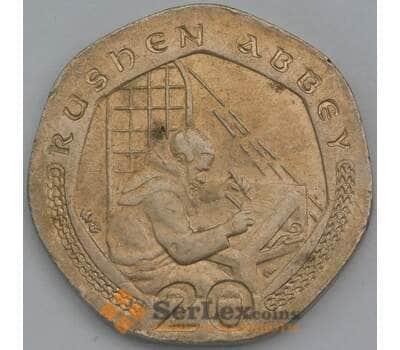 Монета Мэн остров 20 пенсов 2002 КМ1040 XF арт. 38769