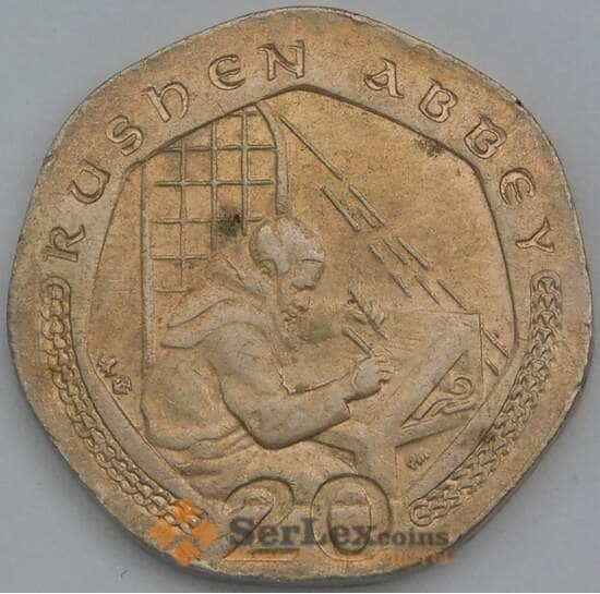 Мэн остров 20 пенсов 2002 КМ1040 XF арт. 38769