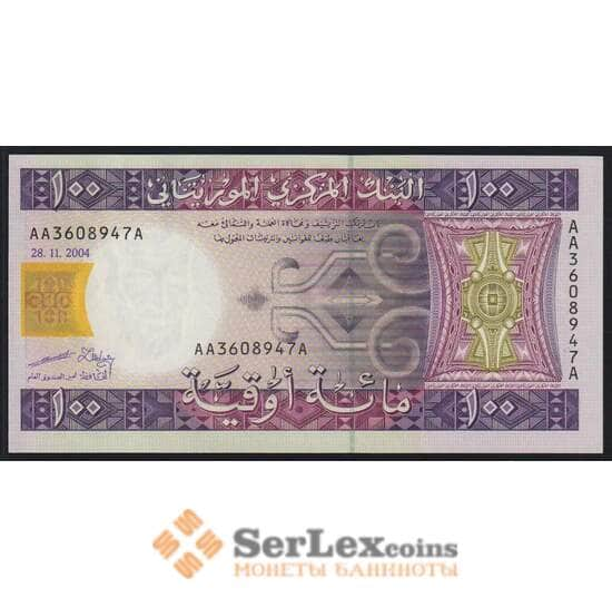 Мавритания 100 угий 2004 Р10а UNC арт. 51343