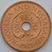 Монета Родезия и Ньясаленд 1 пенни 1962 КМ2 UNC (J05.19) арт. 16961
