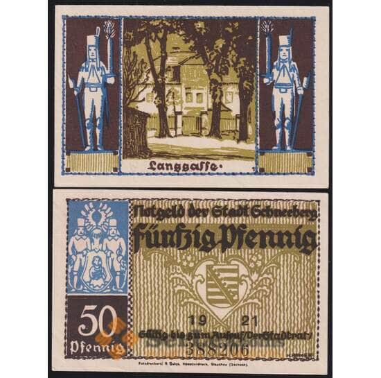 Германия Шнеберг 50 пфеннигов 1921 Р1190.1а-1/6 AU арт. 49130