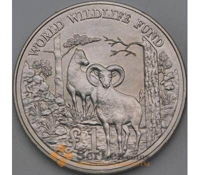 Монета Кипр 1 фунт 1986 КМ59 UNC Муфлон арт. 28856