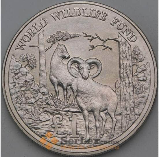 Кипр 1 фунт 1986 КМ59 UNC Муфлон арт. 28856
