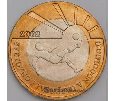 Монета Словения 500 толаров 2002 КМ45 aUNC Футбол (J05.19) арт. 15237