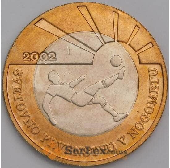 Словения монета 500 толаров 2002 КМ45 aUNC Футбол  арт. 15237