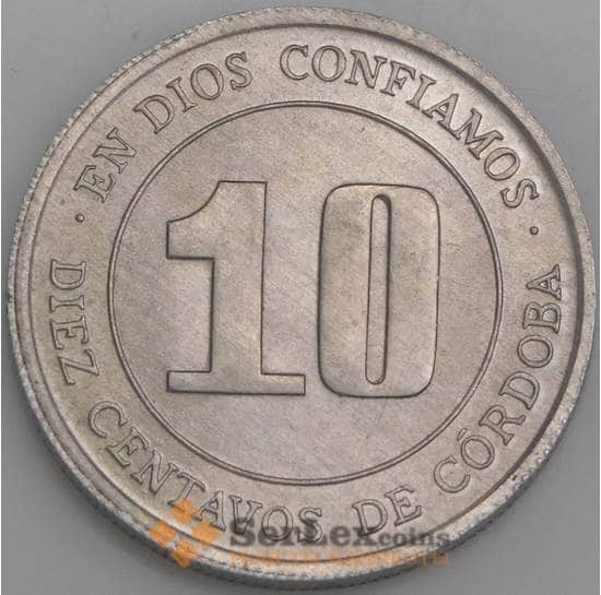 Никарагуа монета 10 сентаво 1974 КМ29 aUNC арт. 45313