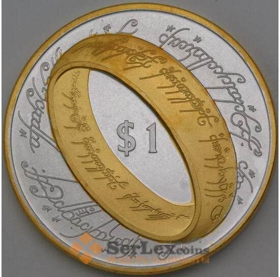 Новая Зеландия 1 доллар 2003 властелин колец -кольцо Prooflike Копия арт. 28818