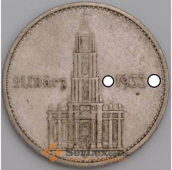 Германия монета 2 марки 1934 G КМ81 VF Кирха Подписная арт. 47652