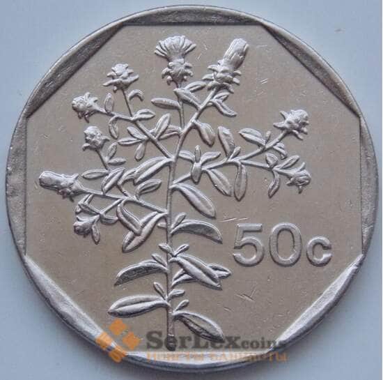 Мальта монета 50 центов 1992 КМ98 aUNC арт. 6623