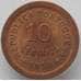 Монета Кабо-Верде 10 сентаво 1930 КМ2 UNC (J05.19) арт. 16875