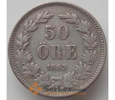 Монета Швеция 50 эре 1883 КМ740 F+ арт. 11870