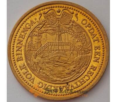 Нидерланды 2 стивера 1978 UNC 350 лет кораблестроению Хогезанд (J05.19) арт. 16194