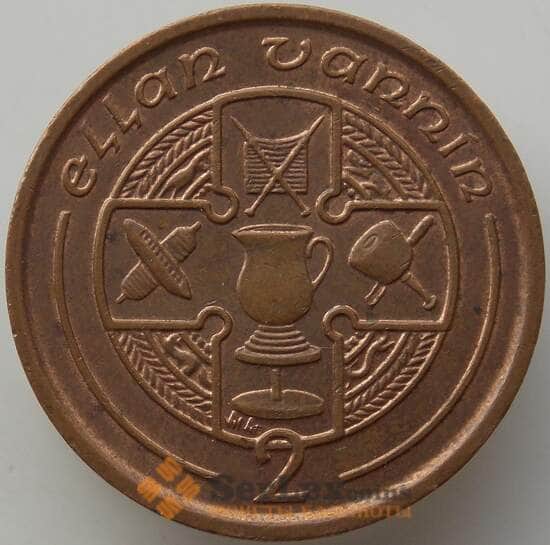 Мэн остров 2 пенса 1993 КМ208 XF арт. 13924