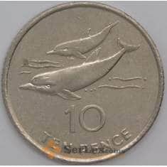 Святая Елена и Вознесения монета 10 пенсов 2003 КМ23 XF арт. 44653