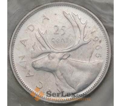 Монета Канада 25 центов 1965 КМ62 BU арт. 30726