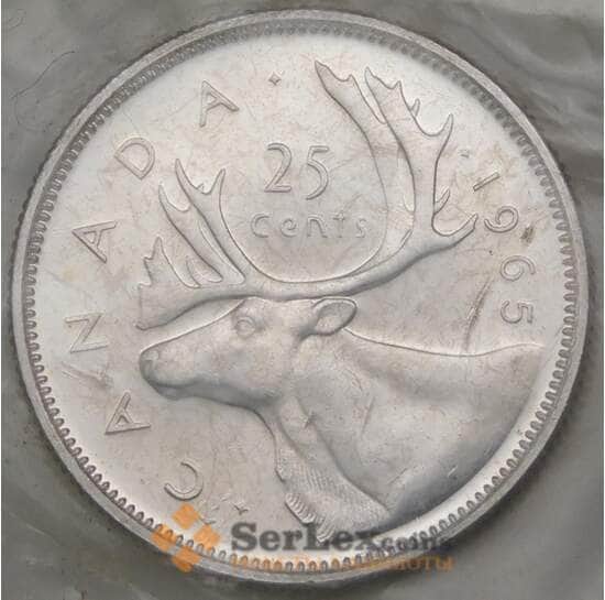 Канада 25 центов 1965 КМ62 BU арт. 30726
