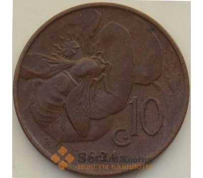 Монета Италия 10 чентезимо 1925 КМ60 XF+ арт. 13072