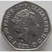 Монета Великобритания 50 пенсов 2017 Бенджамин Банни Бунни aUNC арт. 12350