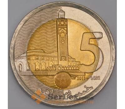 Марокко монета 5 дирхамов 2011 Y140  UNC арт. 44881