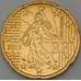 Монета Франция 20 центов 2008 BU наборная арт. 28823