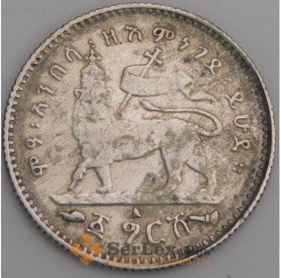 Эфиопия монета 1 быр 1897 КМ13 F арт. 46422