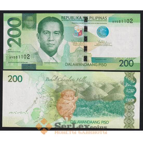 Филиппины 200 песо 2015 Р209а UNC арт. 51957
