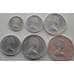 Монета Мэн остров набор 1/2 пенни - 50 пенсов (6 шт) 1975 КМ19а-24а UNC Серебро арт. 13818