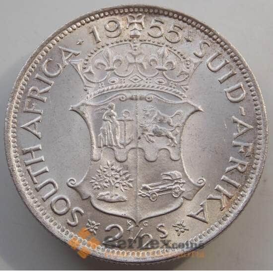 Южная Африка ЮАР 2 1/2 шиллинга 1955 КМ51 BU Серебро арт. 14566 Южная Африка ЮАР 2 1/2 шиллинга 1955 КМ51 BU Серебро арт. 14566
