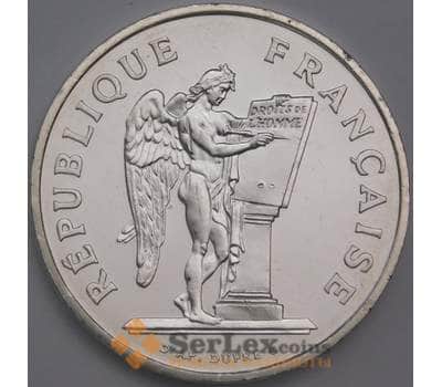 Монета Франция 100 франков 1989 КМ970 AU Декларация прав человека арт. 12495