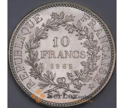 Монета Франция 10 франков 1965 КМ932 aUNC арт. 40601