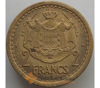 Монета Монако 2 франка 1945 КМ121а AU арт. 14602