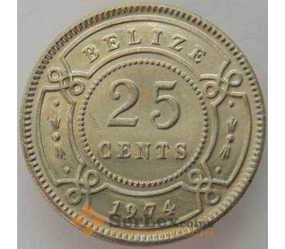 Монета Белиз 25 центов 1974 КМ36 UNC (J05.19) арт. 16615