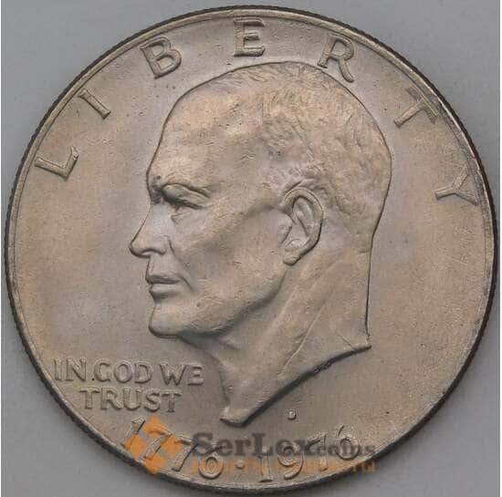 США 1 доллар 1976 КМ206 XF D Колокол  арт. 26730