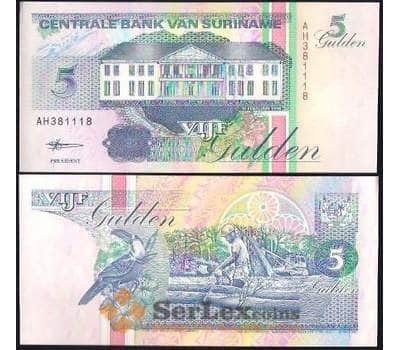 Банкнота Суринам 5 Гульденов 1991-1999 Р136 UNC  арт. В00916