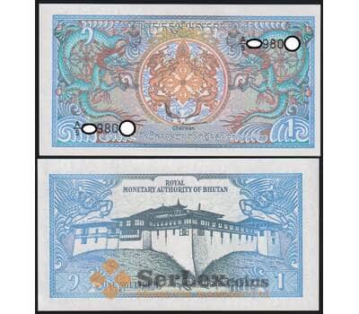 Банкнота Бутан 1 нгултрум 1986 Р12 UNC арт. В00931