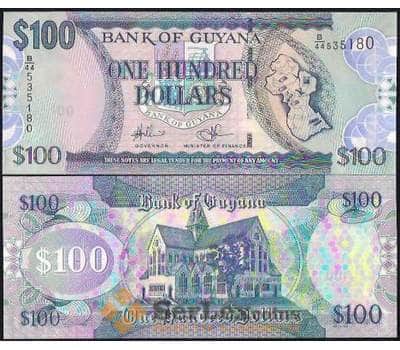 Банкнота Гайана 100 долларов 2005-2016 Р36 UNC арт. В00958