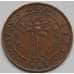 Монета Цейлон 1 цент 1942-1945 KM111a арт. С03075