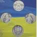 Монета Украина 5 гривен 2016 *4 шт  25 лет Независимости Украины, буклет арт. С03144