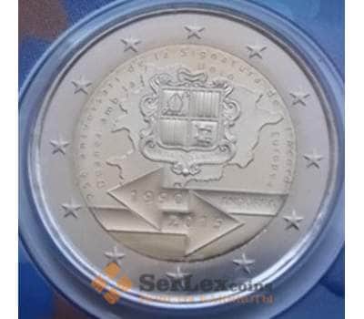 Монета Андорра 2 евро 2015 25 лет Таможенному союзу UNC Блистер арт. С03086