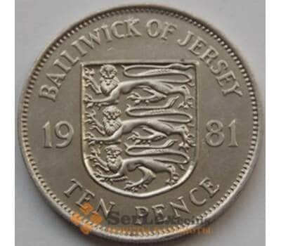 Монета Джерси 10 пенсов 1981 КМ49 UNC арт. С03111