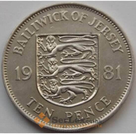 Джерси 10 пенсов 1981 КМ49 UNC арт. С03111