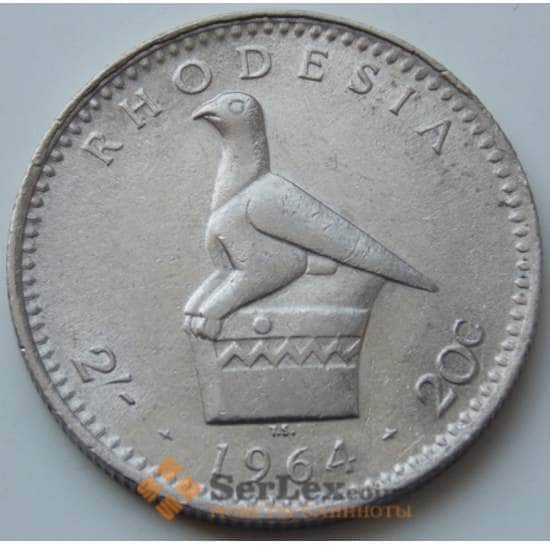 Родезия 2 шиллинга - 20 центов 1964 КМ3 XF арт. С03123
