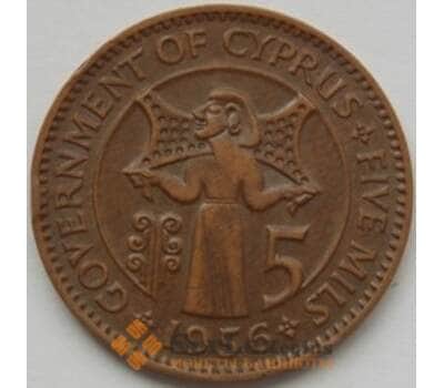Монета Кипр 5 милс 1955-1956 КМ34 арт. С03128
