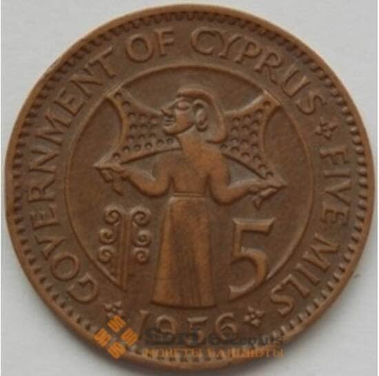 Кипр 5 милс 1955-1956 КМ34 арт. С03128
