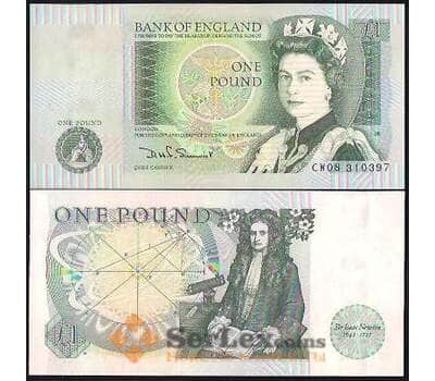 Банкнота Великобритания 1 фунт 1977-1993 UNC №377 арт. В00967