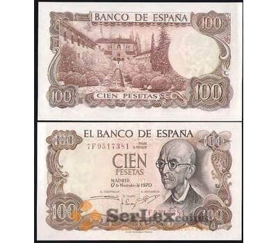 Банкнота Испания 100 песет 1970-1971 AU №152 арт. В00968