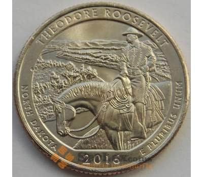 Монета США 25 центов 2016 34 парк Национальный парк Теодор Рузвельт P арт. С03151
