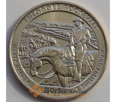 Монета США 25 центов 2016 34 парк Национальный парк Теодор Рузвельт D арт. С03152